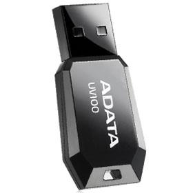 ADATA UV100 Slim Bevelled USB Flash Drive Black - 8GB